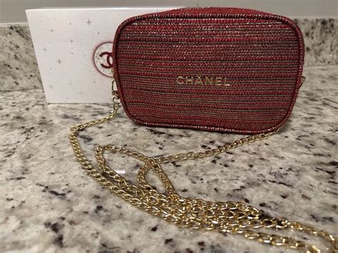 chanel tweed cosmetic bag